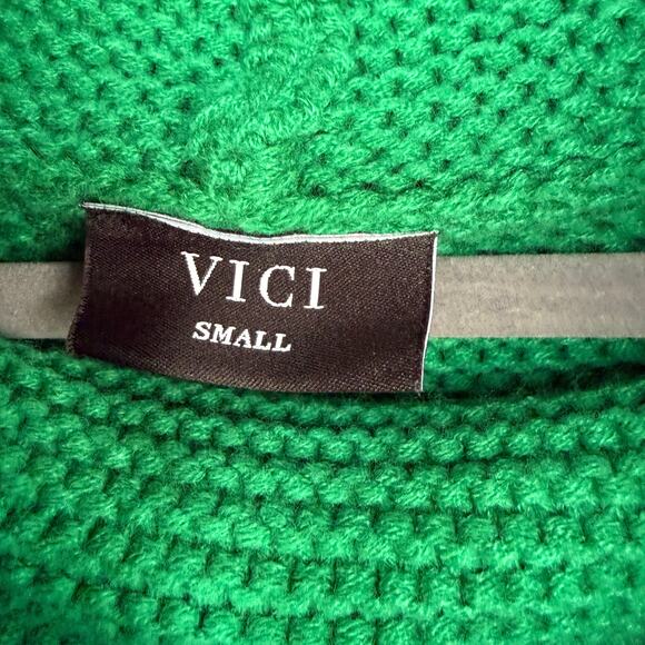 VICI green Denice knit turtleneck sweater - Christmas - chunky knit - size S - Picture 7 of 10